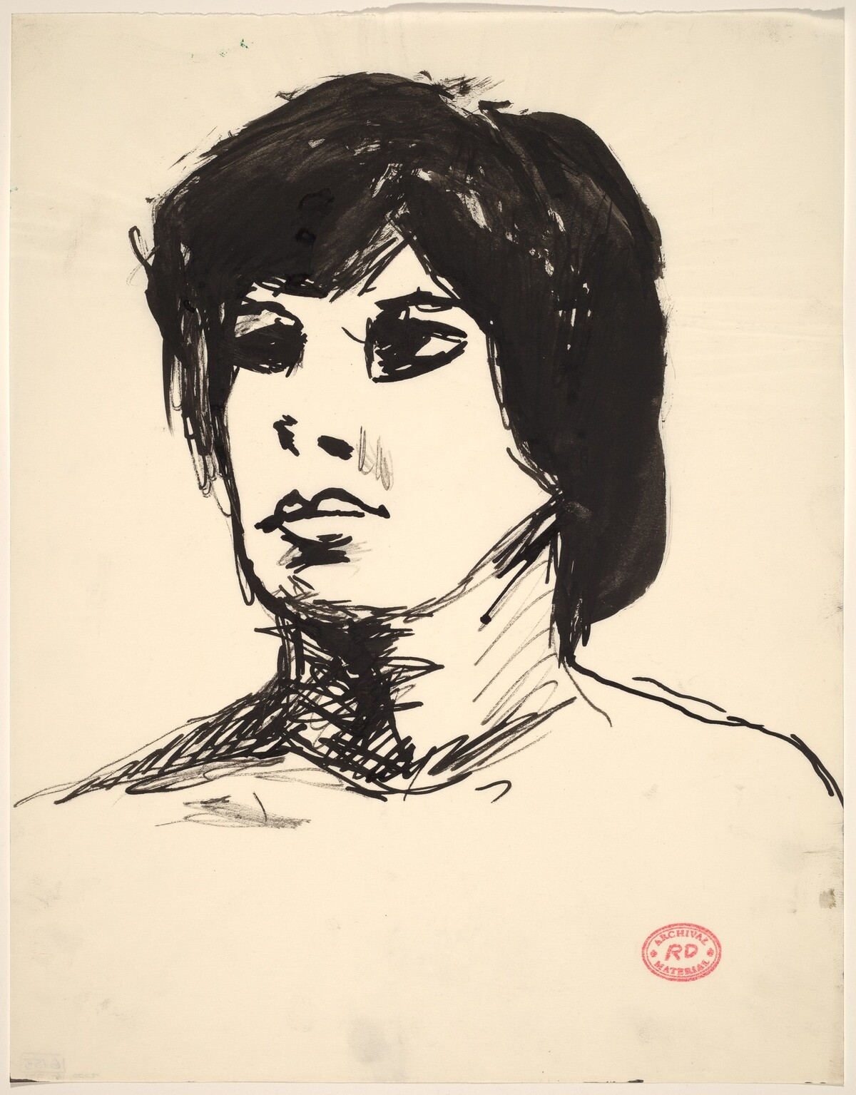 Untitled [head of a model] by Richard Diebenkorn