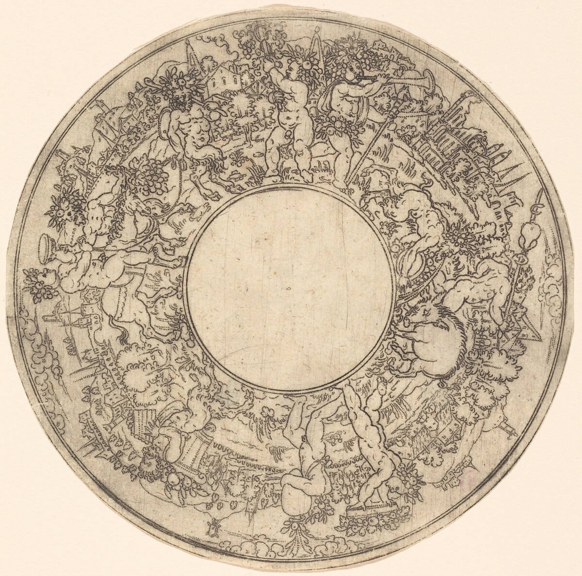 Triumphal Procession of Bacchus by Jonas Silber (formerly by Master IS.)