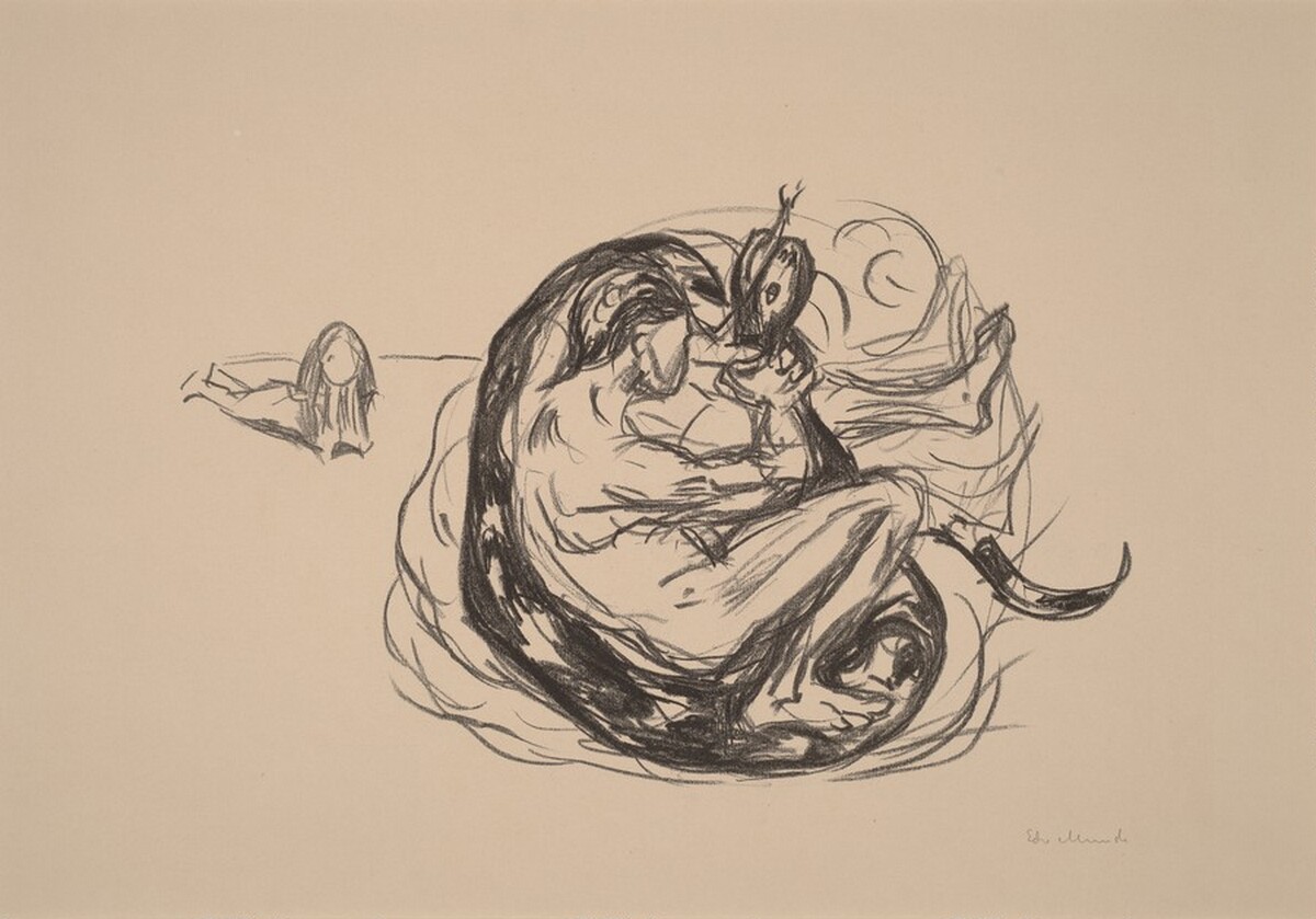 Serpent Being Killed by Edvard Munch