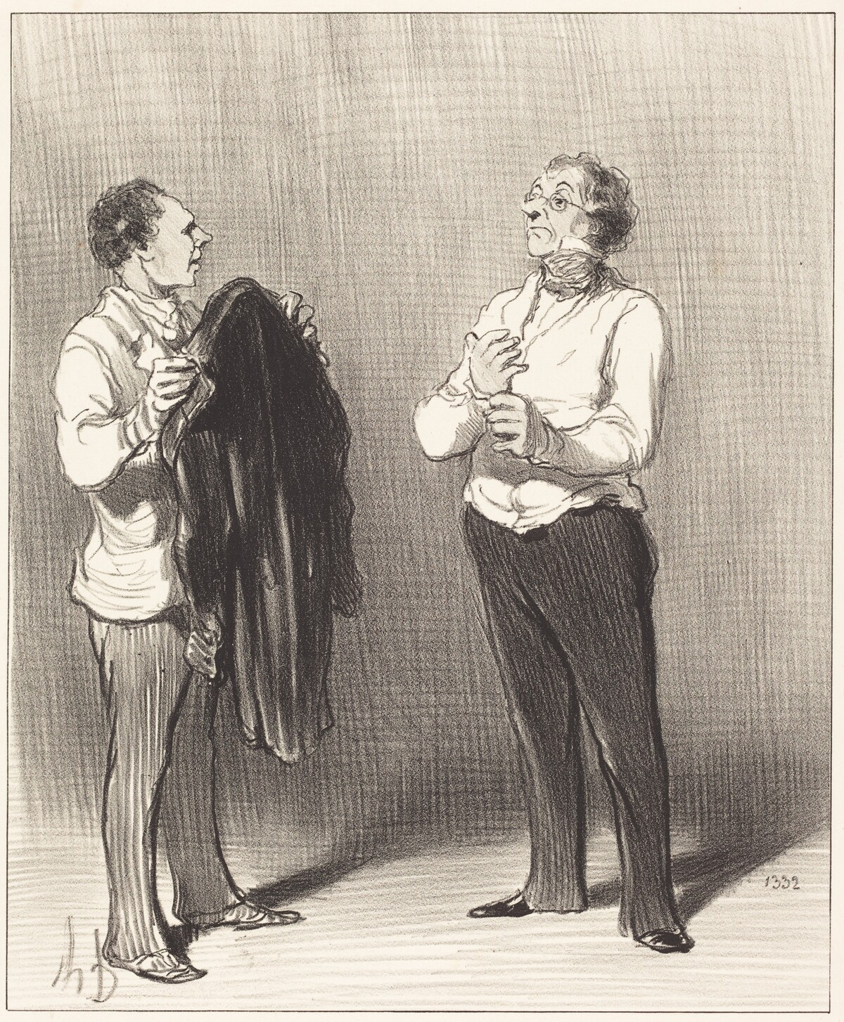 (Le Domestique) - Monsieur ferait bien... by Honoré Daumier