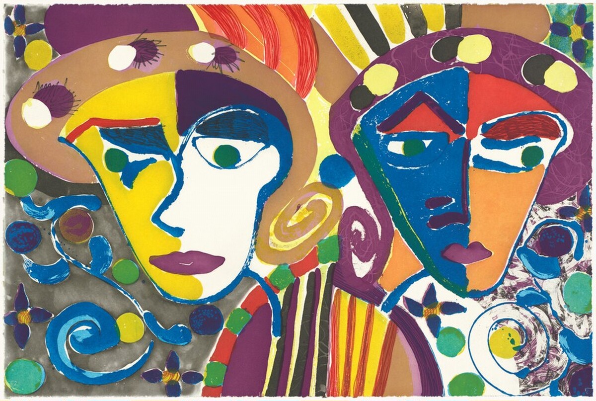 Paulette and Karla [left panel] by Robert Kushner