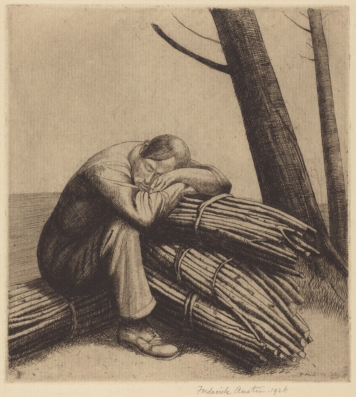 A Woodman Resting by Frederick George Austin