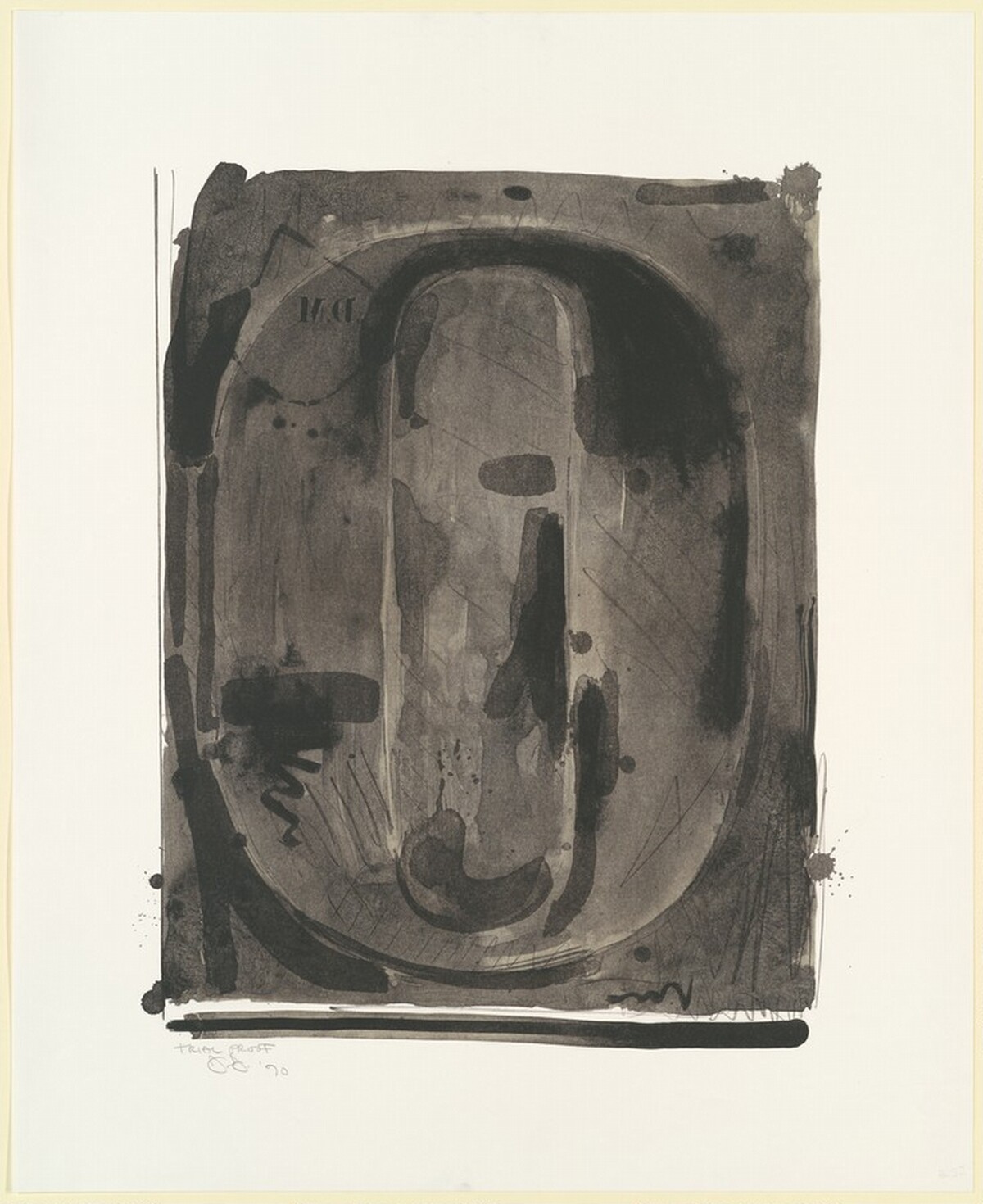 Figure 0 [trial proof] by Jasper Johns