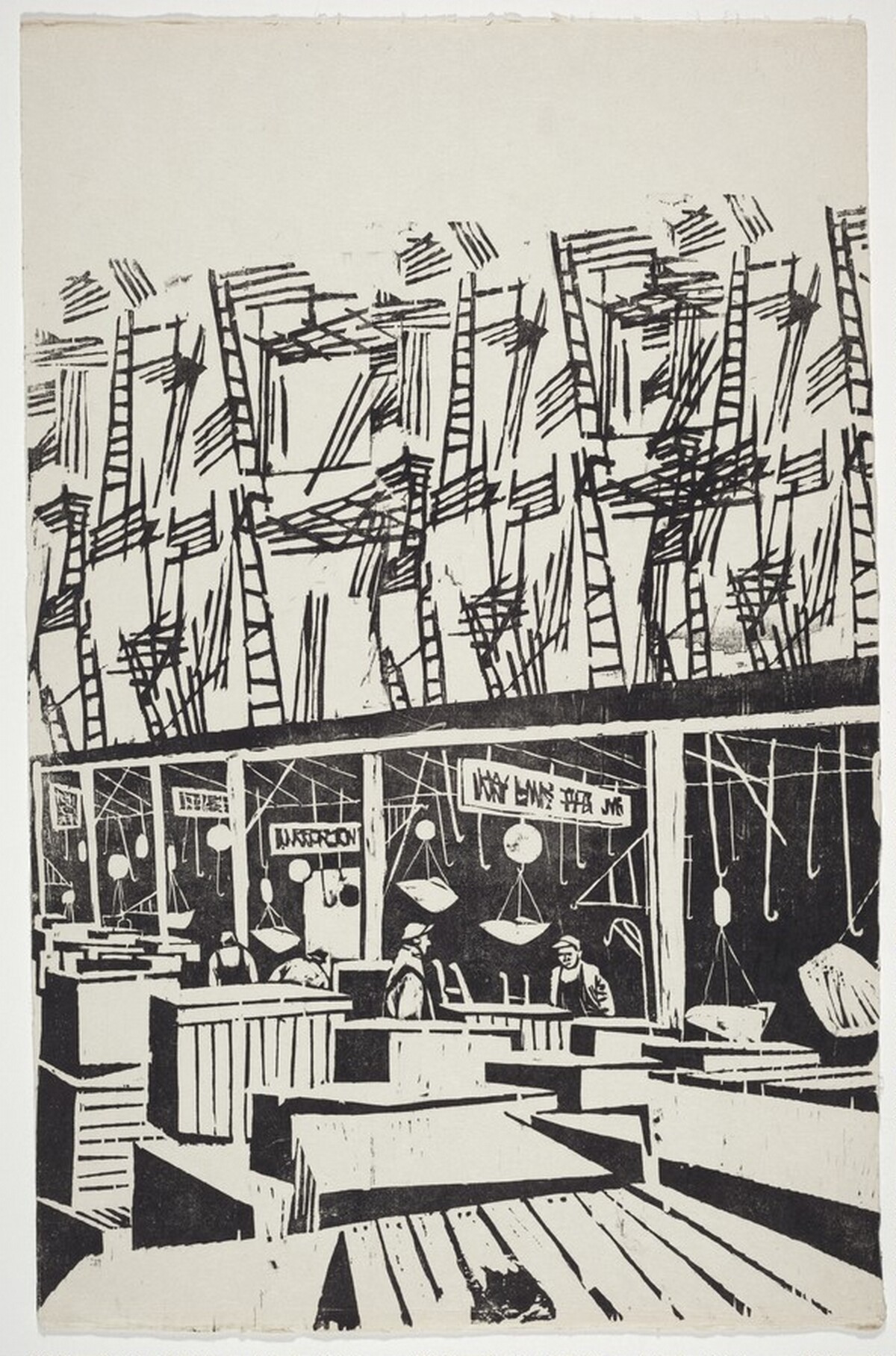 Fulton Fish Market by Antonio Frasconi