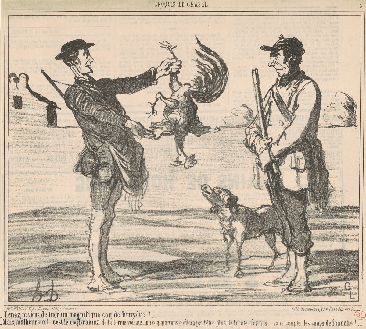 Tenez, je viens de tuer un magnifique ... by Honoré Daumier