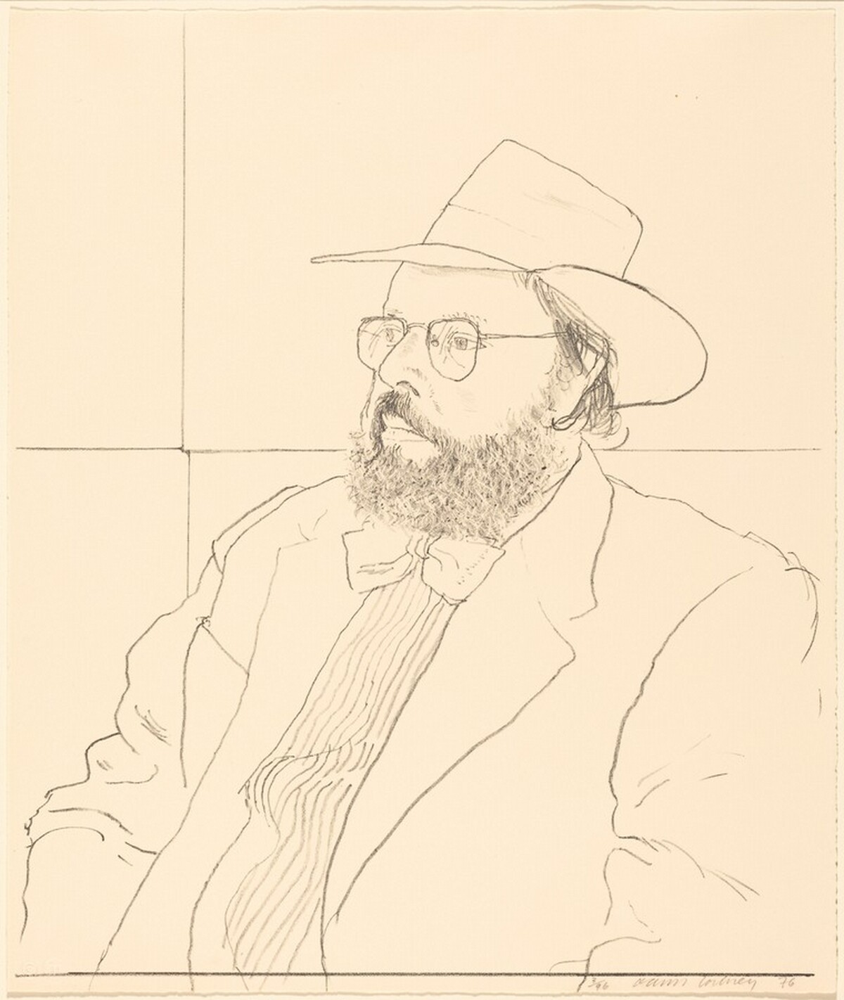 Henry Geldzahler with Hat by David Hockney