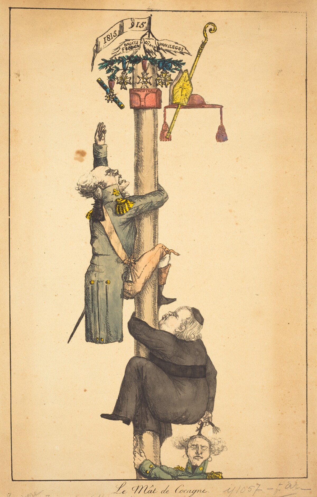 The Greasy Pole by French 19th Century