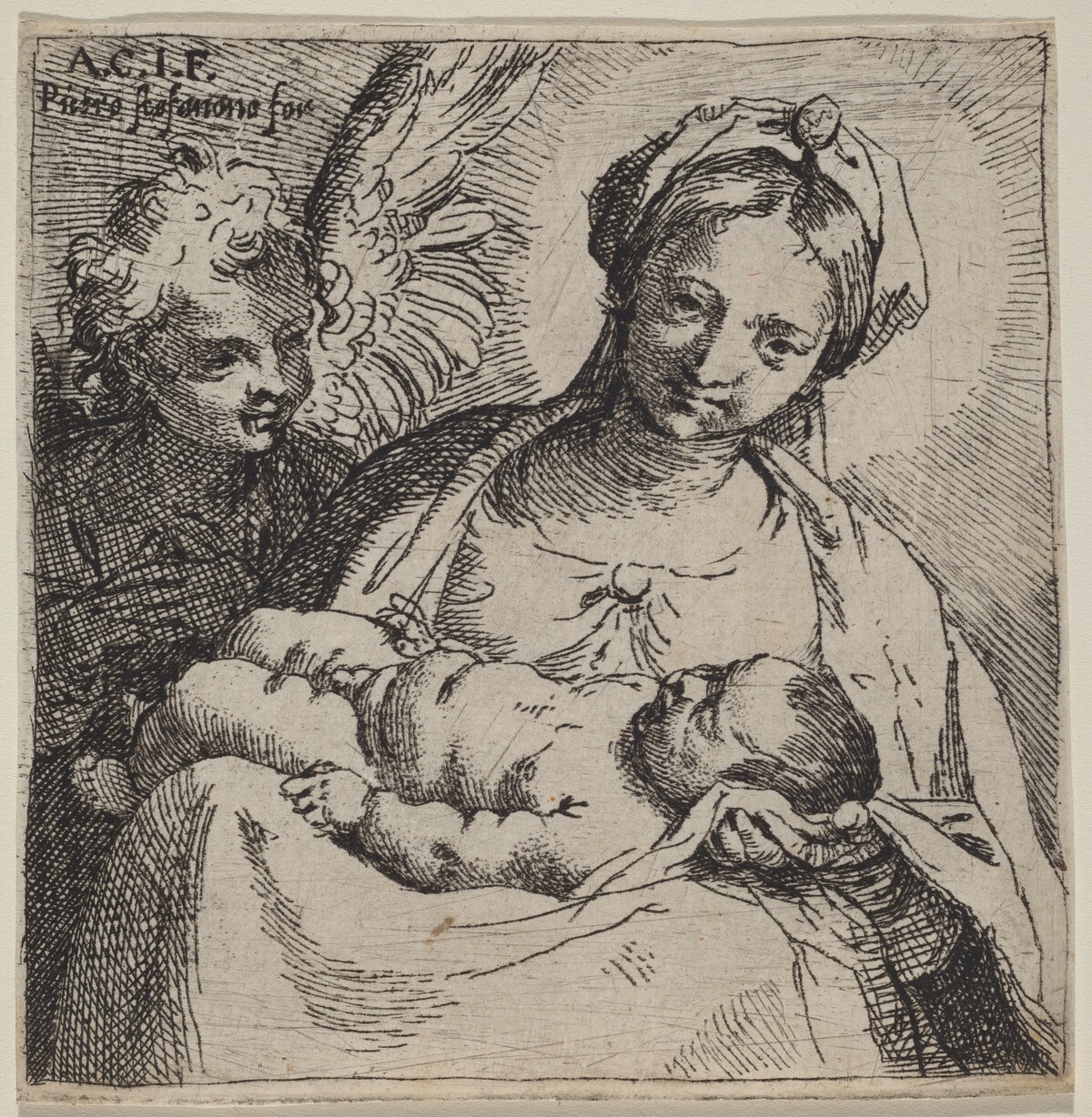 Madonna and Child with an Angel by Annibale Carracci