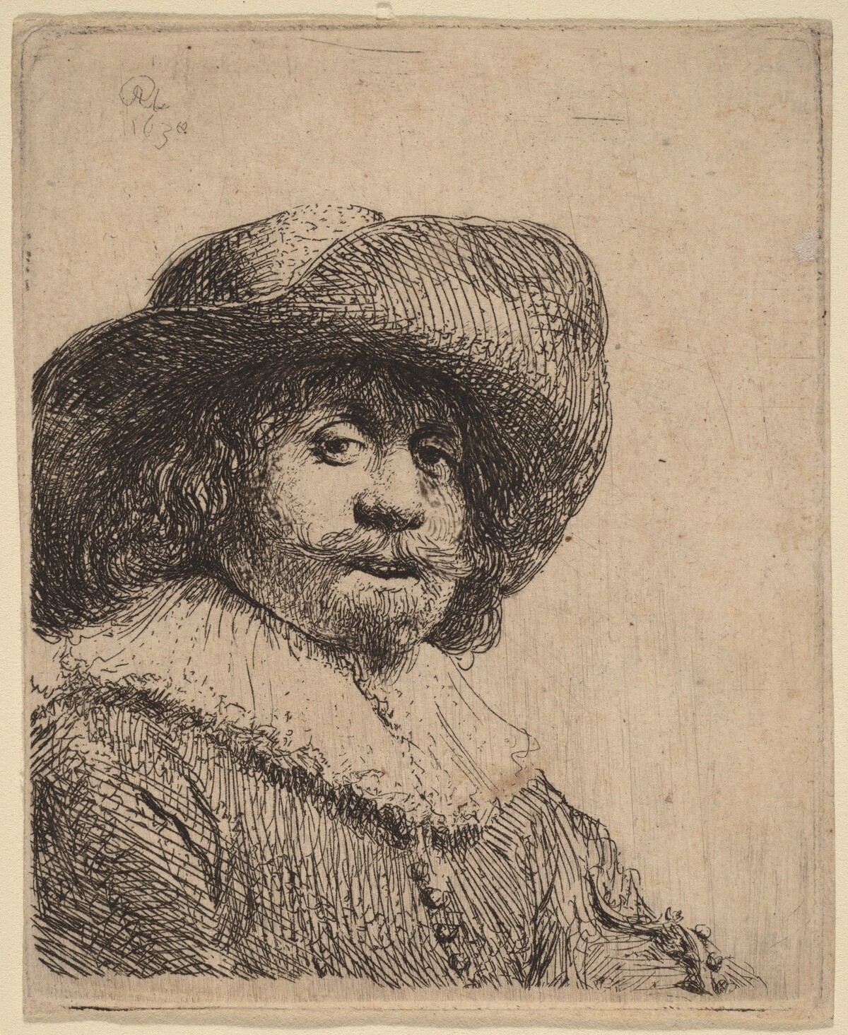 Man in a Broad-Brimmed Hat by Rembrandt van Rijn