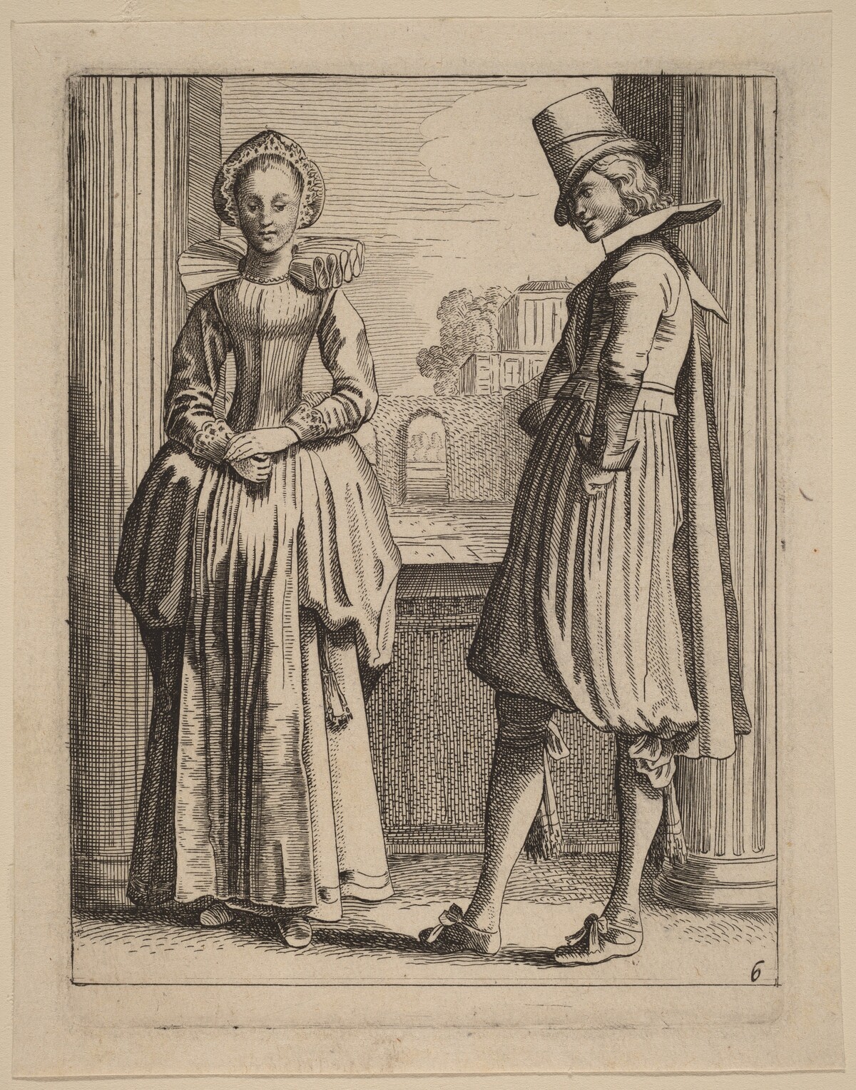 Two Figures in Costume by Jan van de Velde II