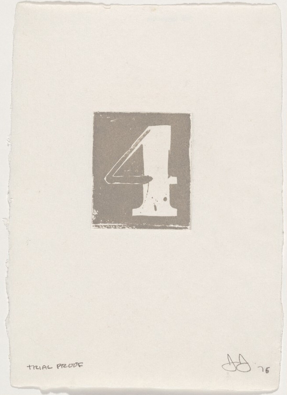 4 [trial proof] by Jasper Johns