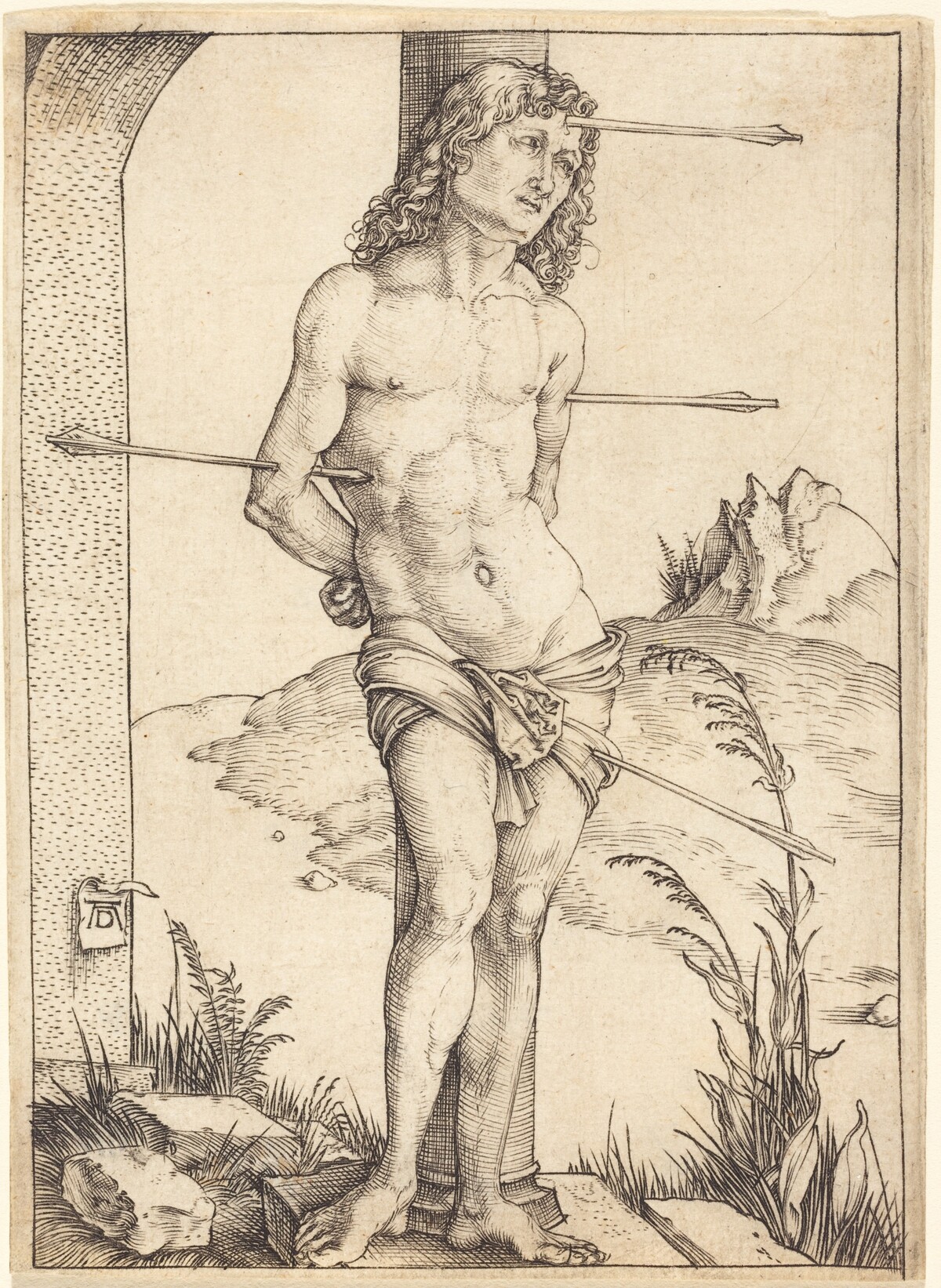 Saint Sebastian Bound to the Column by Albrecht Dürer
