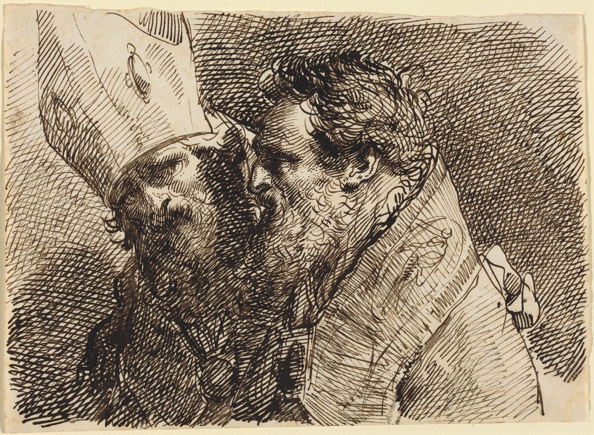 Heads of Two Bishops by Gaetano Gandolfi