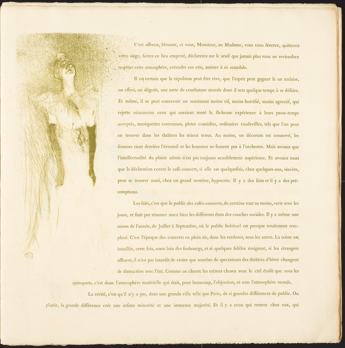 Yvette Guilbert by Henri de Toulouse-Lautrec