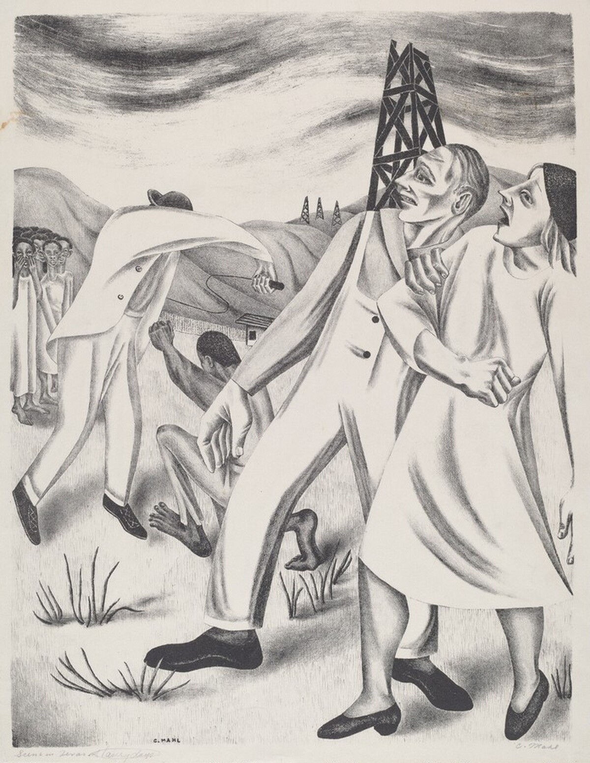 Scene in Texas Slavery Days by Claire Mahl Moore