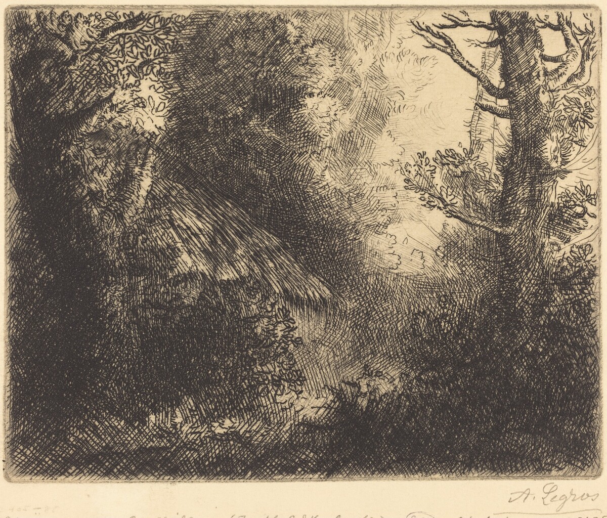 Landscape: Near Chailleux (Paysage: Pres Chailleux) by Alphonse Legros