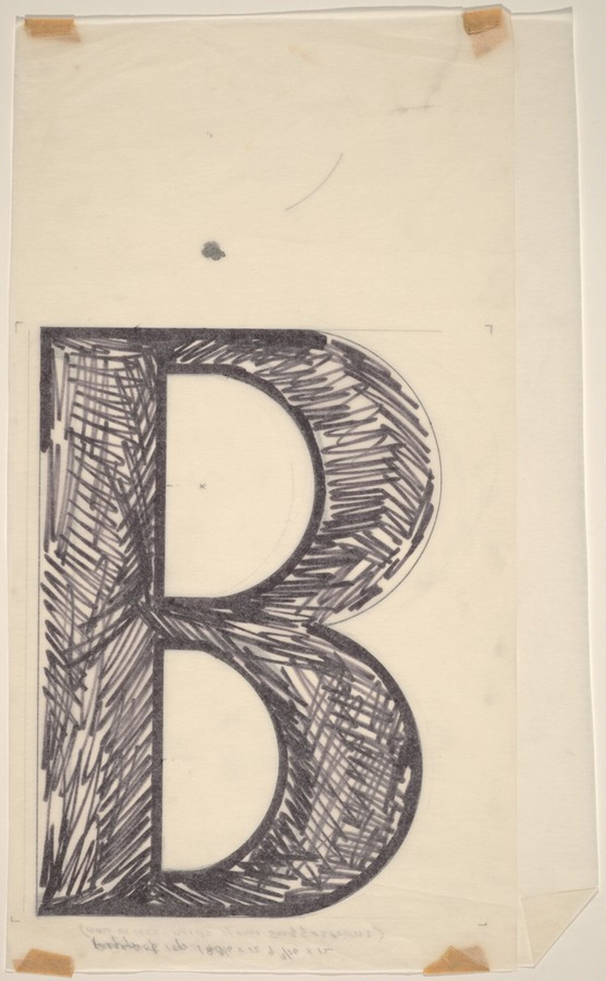 Sketch for "Building - Blocks for a Doorway" (B) by Vito Acconci