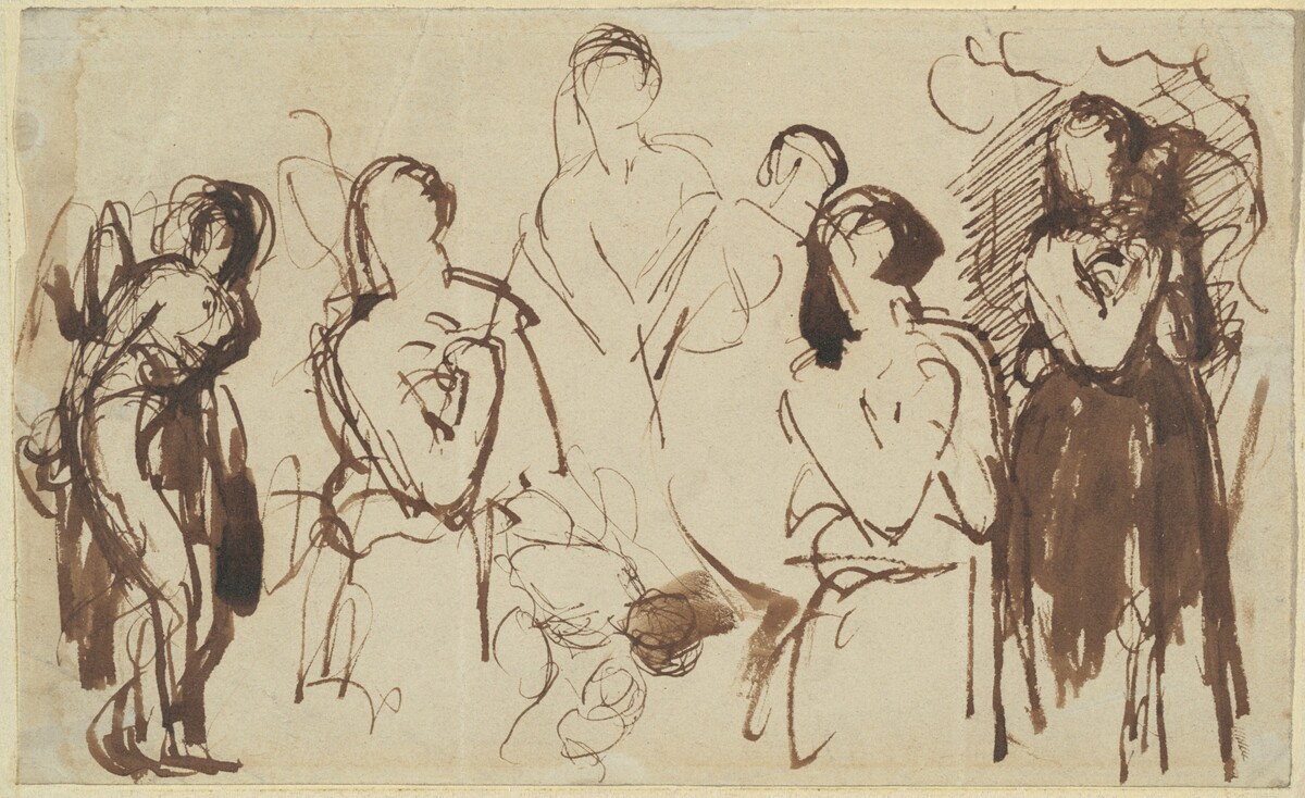 Studies for Joan of Arc by William Etty