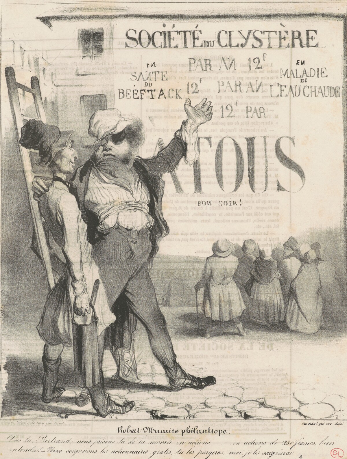 Robert Macaire philantrope by Honoré Daumier