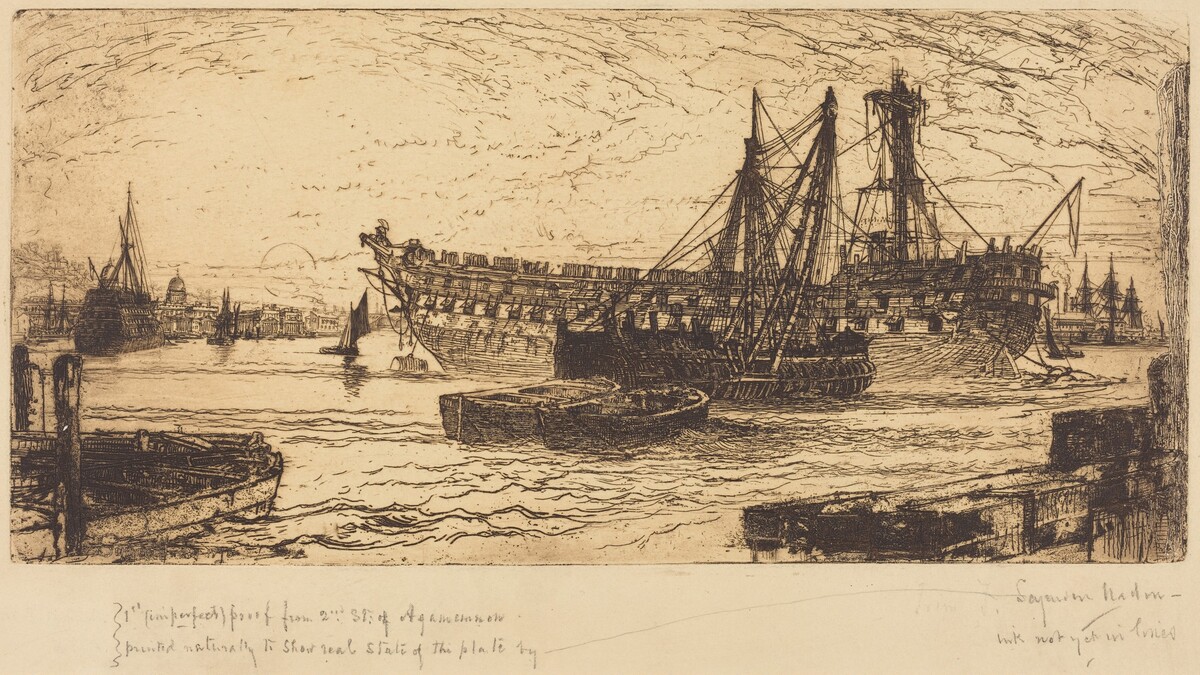 Breaking Up of the Agamemnon by Francis Seymour Haden