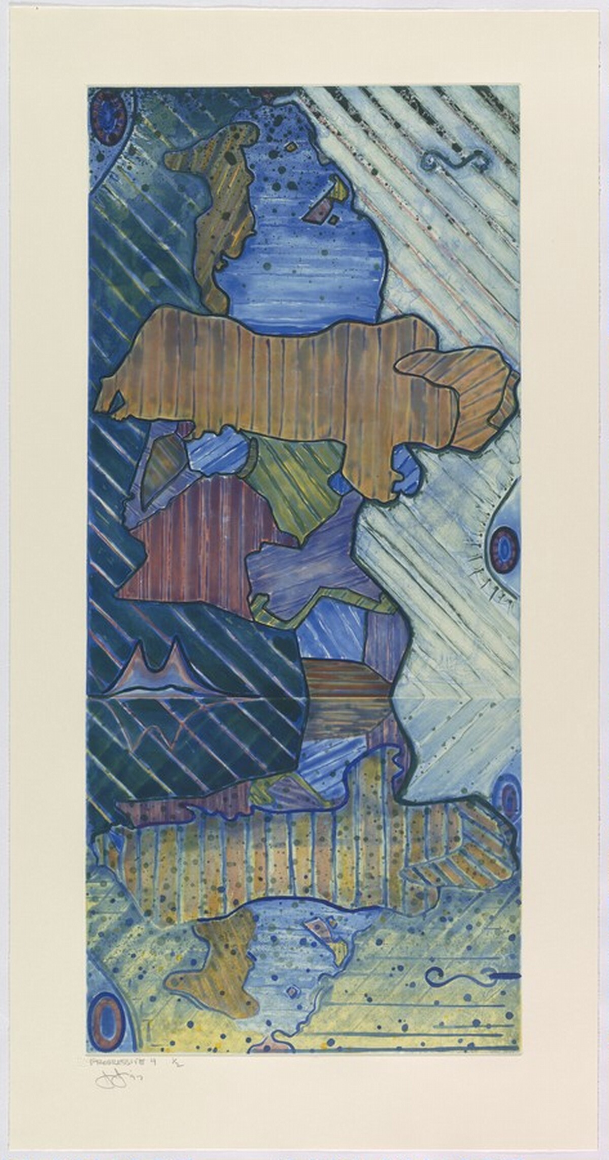 Green Angel 2 [progressive proof 4] by Jasper Johns