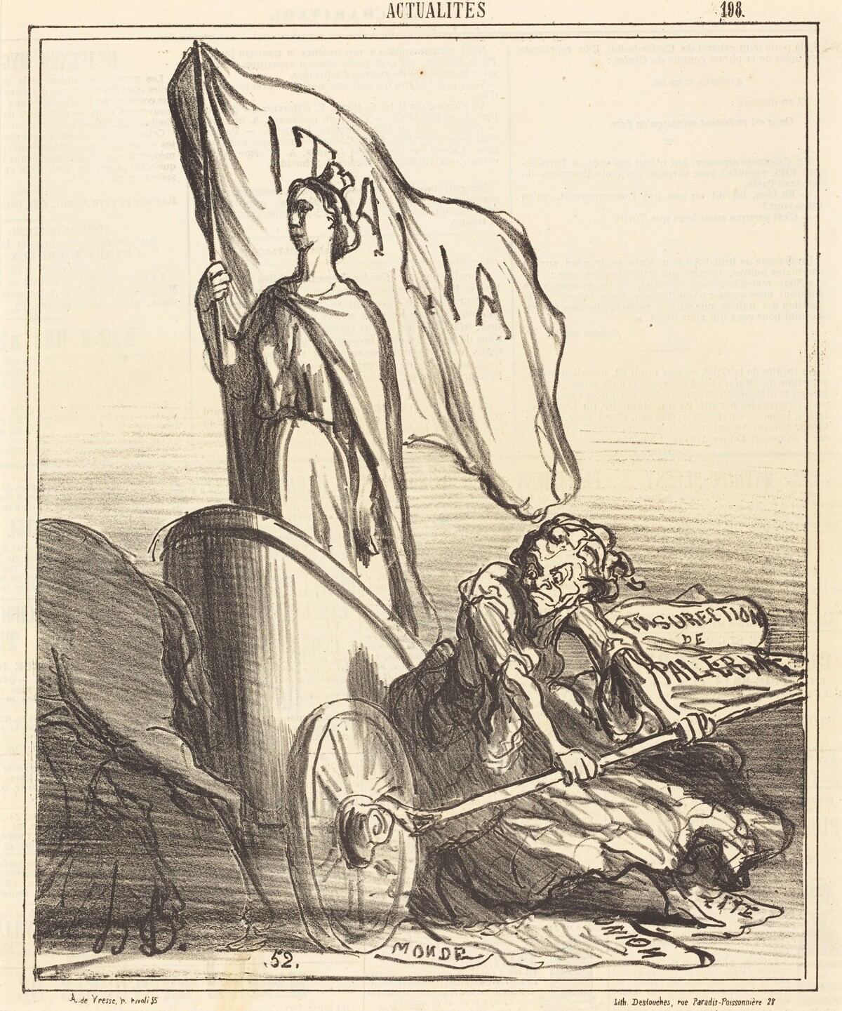 La Presse réactionnaire cherchant en vain... by Honoré Daumier