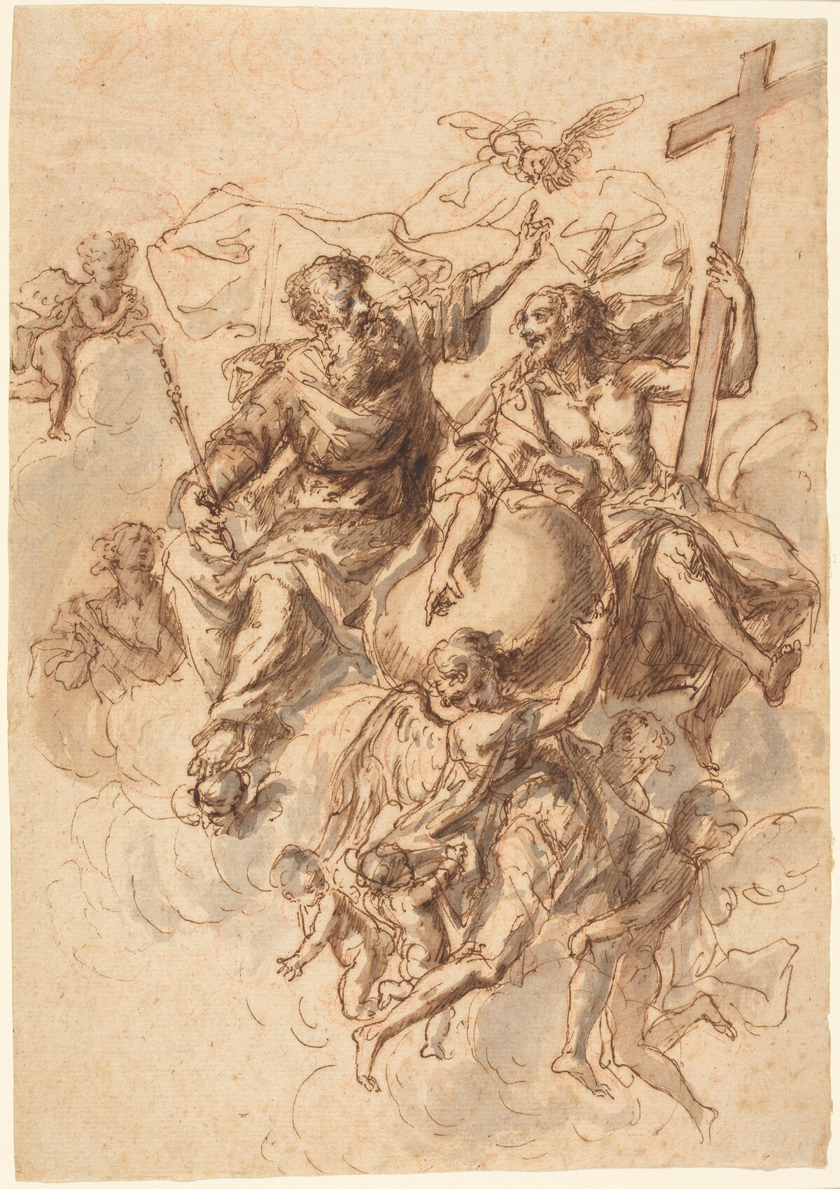 The Trinity Surrounded by Angels by Bartholomäus Ignaz Weiss