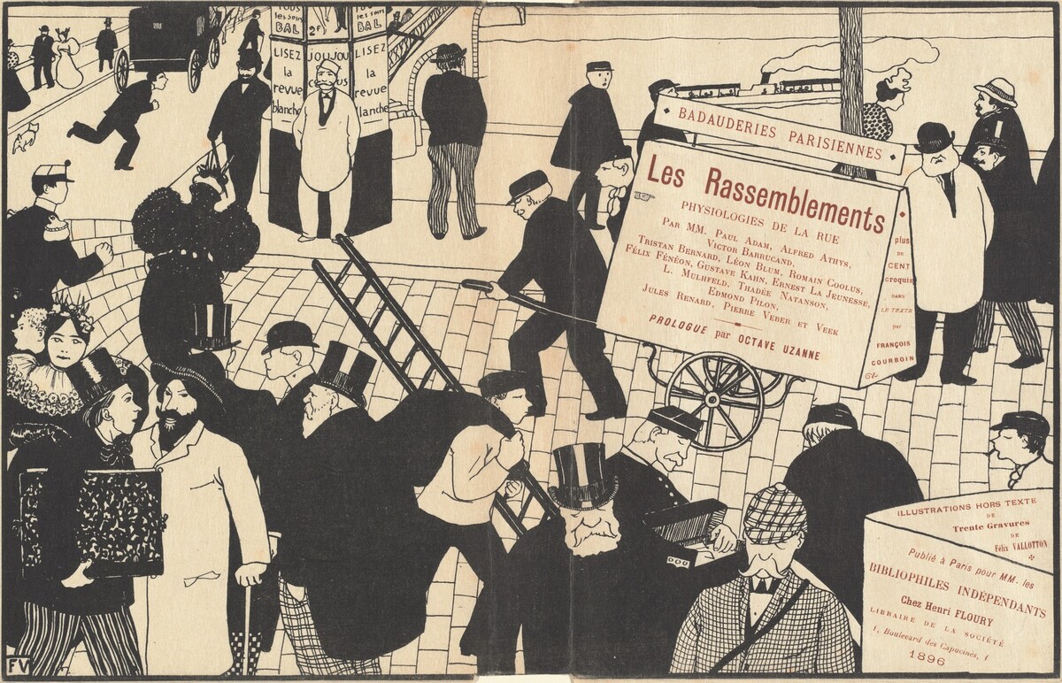 Book jacket for "Les Rassemblements" by Félix Vallotton
