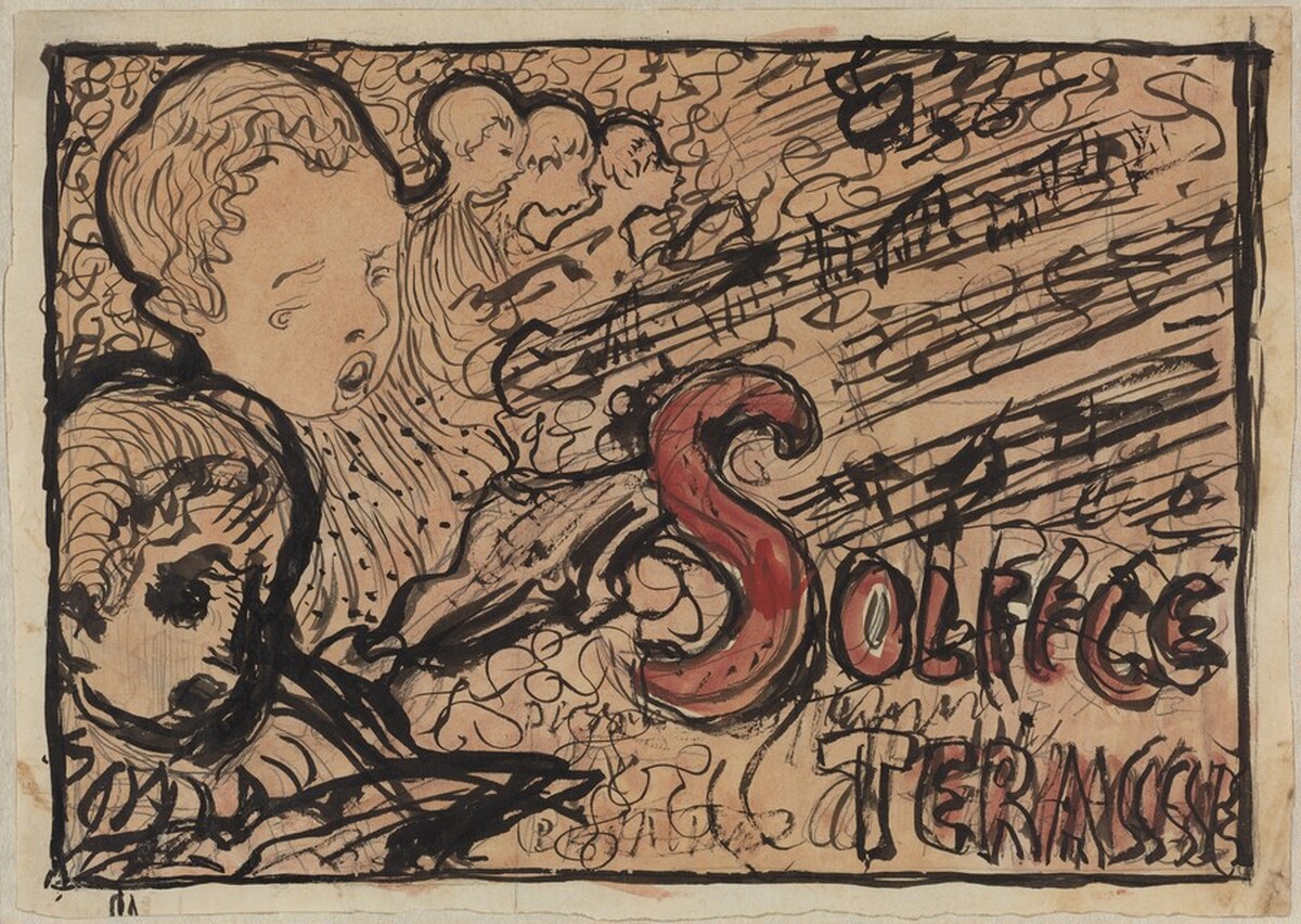 Study for cover of "Petit solfège illustré" by Pierre Bonnard