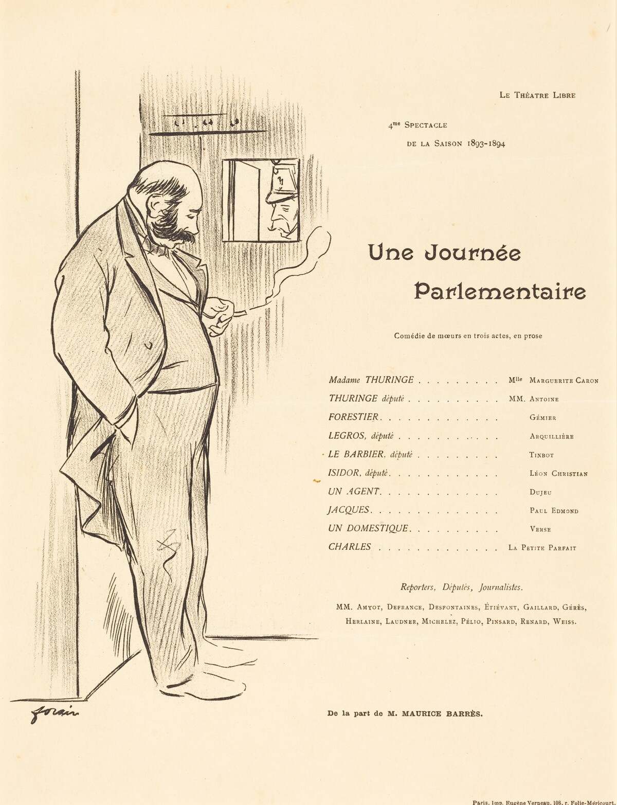 Une Journée parlementaire by Jean-Louis Forain