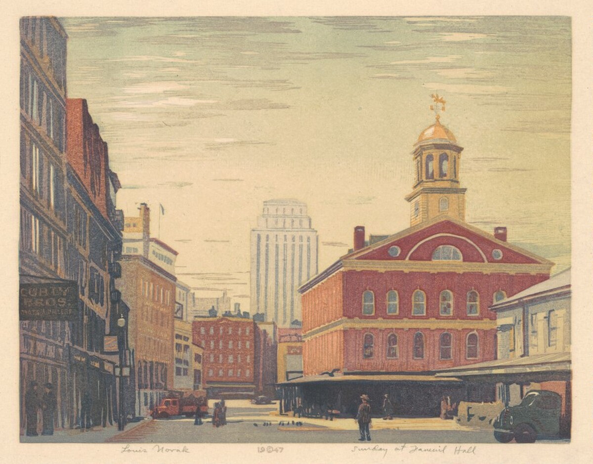 Sunday at Faneuil Hall by Louis Novak