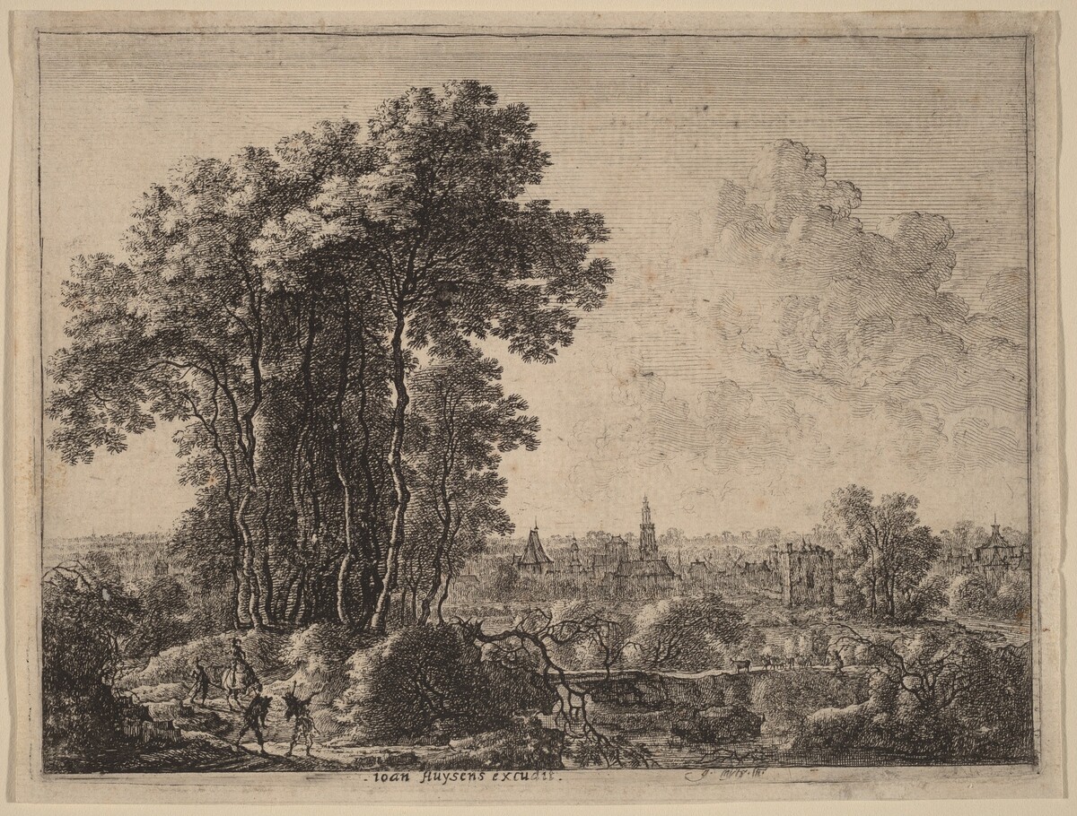 Landscape with Horseman and Three Travelers by Gilles Neyts
