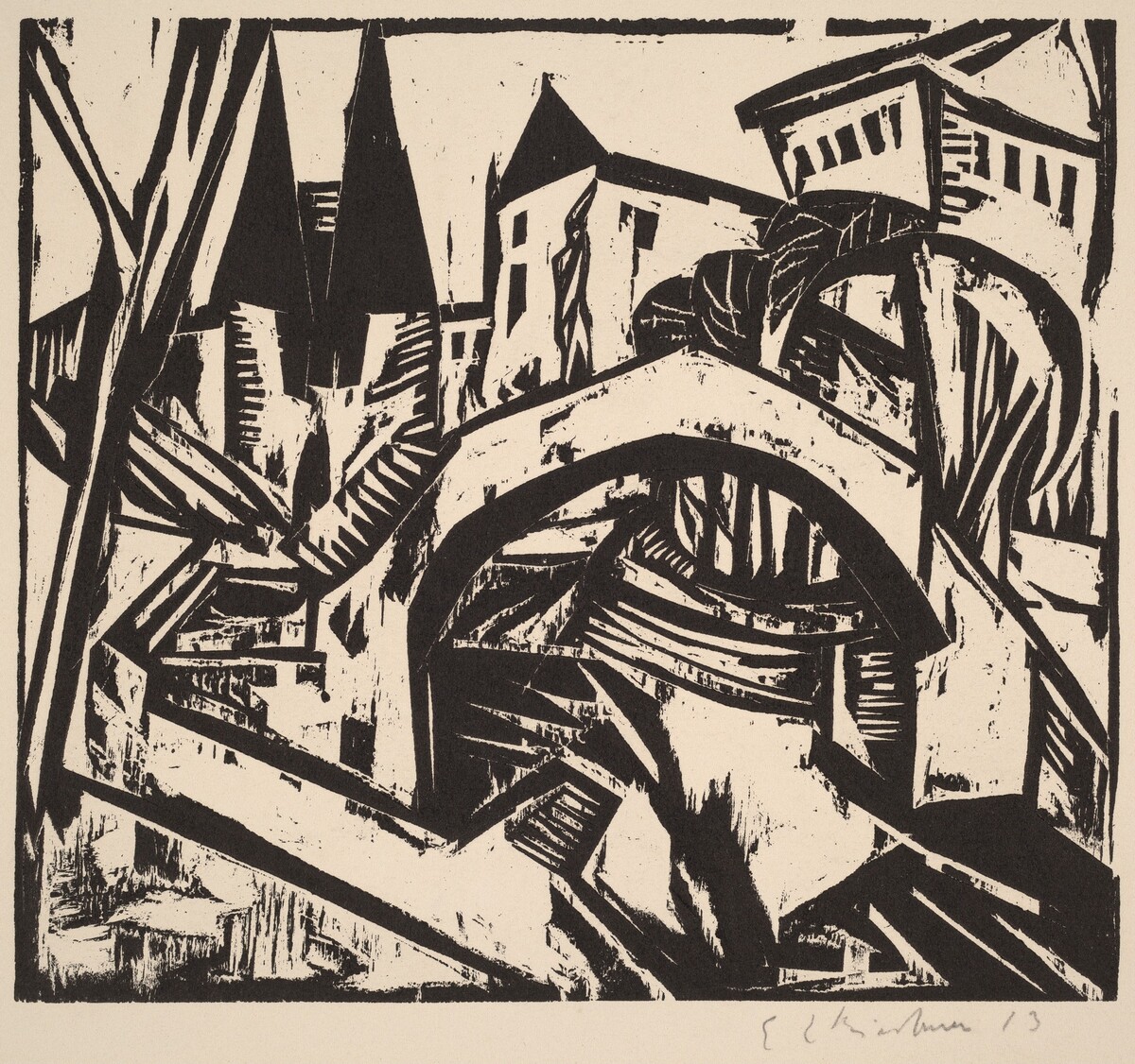 River Bank at Elisabeth (Berlin) by Ernst Ludwig Kirchner