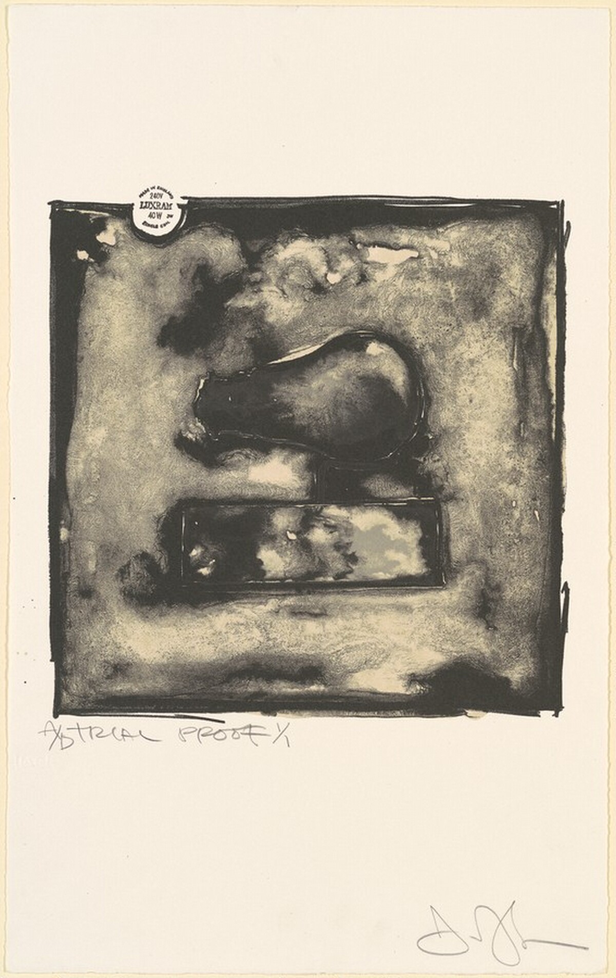Light Bulb [trial proof A] by Jasper Johns
