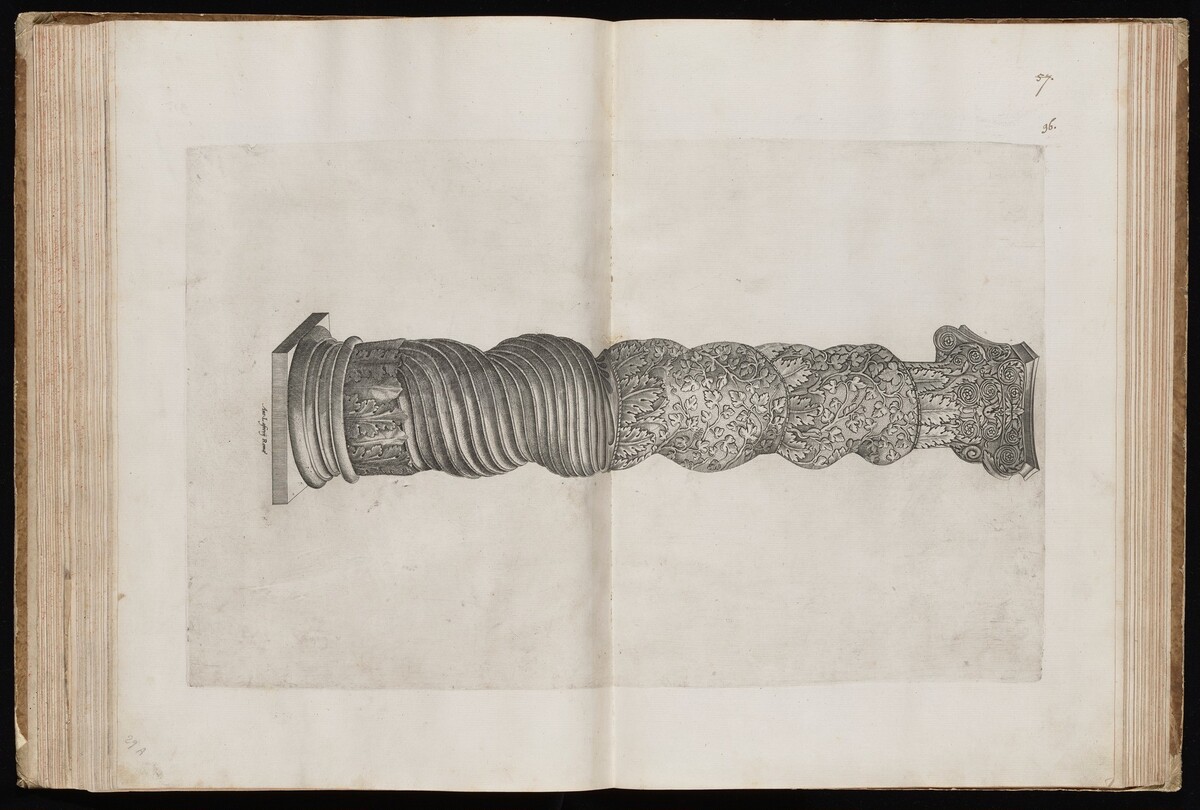 Solomonic Column from Saint Peter's Basilica by Italian 16th Century, published by Antonio Lafreri