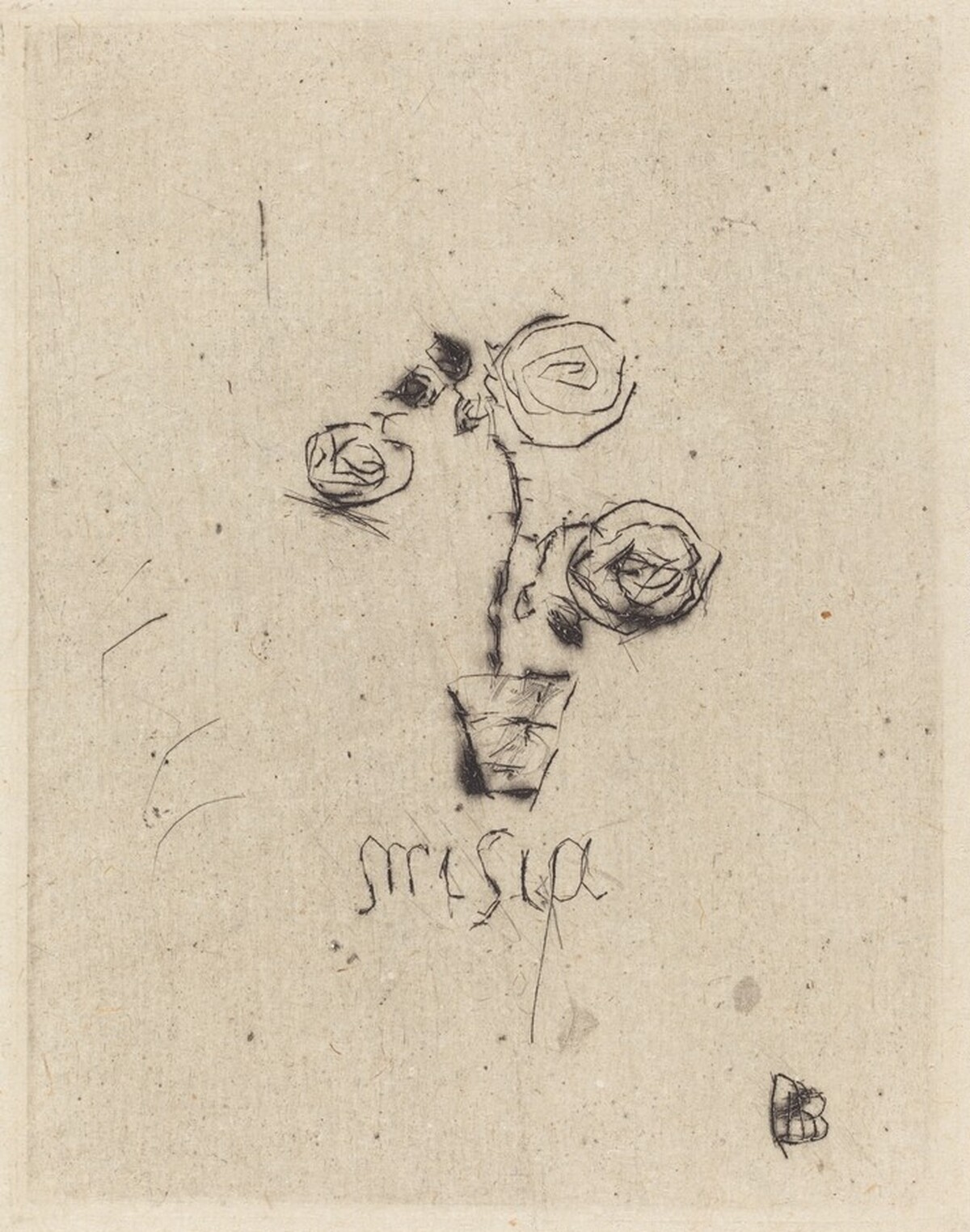 Preliminary design of book-plate for Misia by Pierre Bonnard