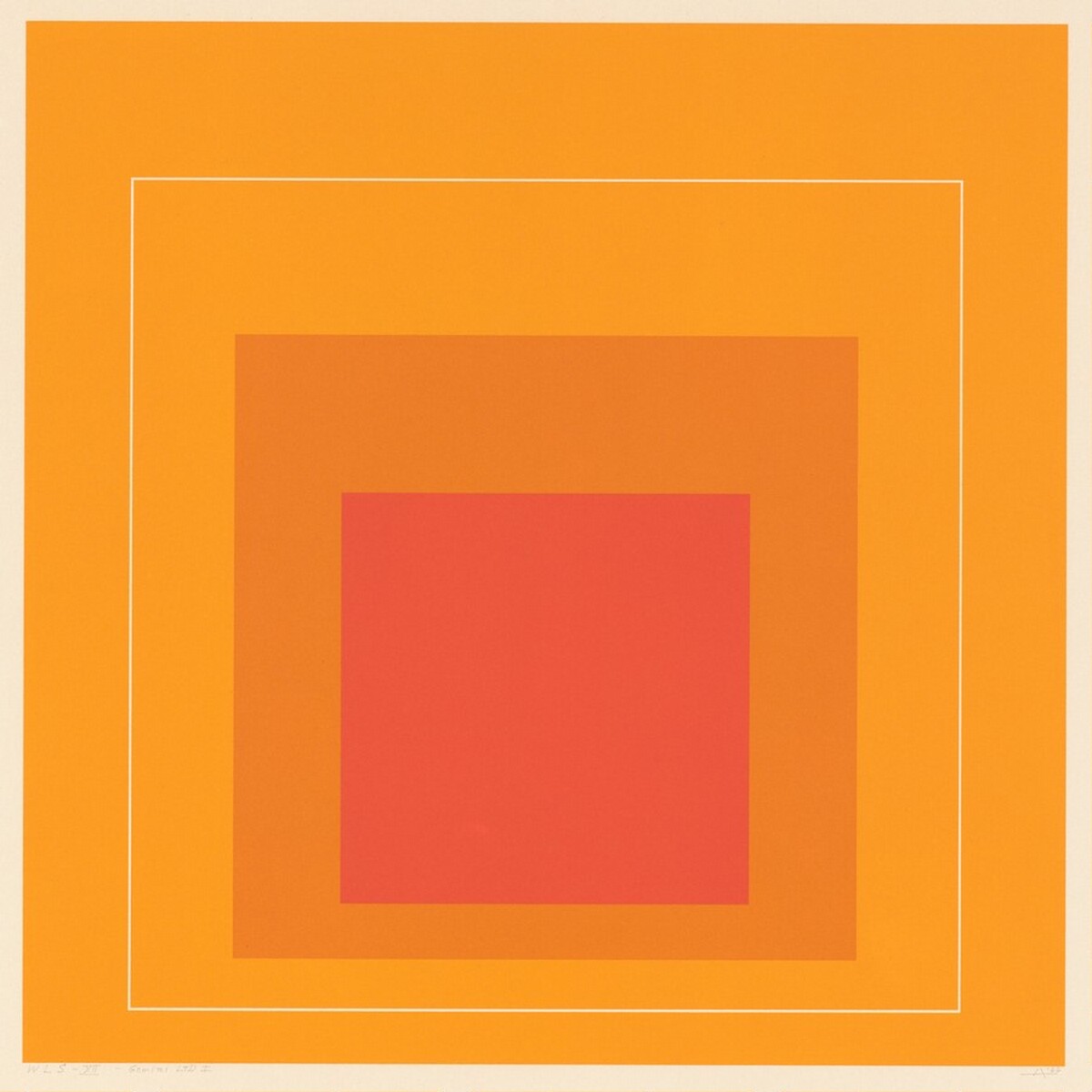 WLS XII from White Line Squares (Series II) by Josef Albers