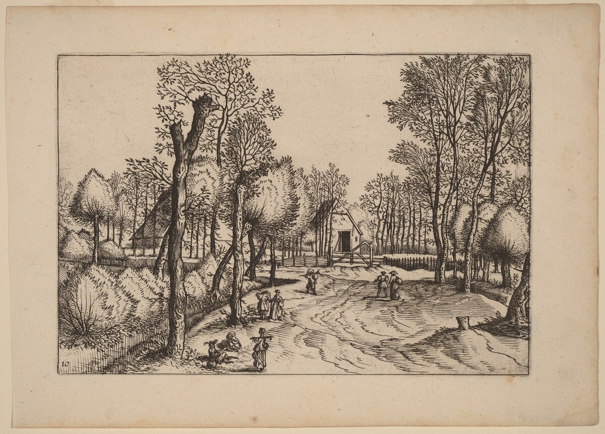 Farms by Johannes van Doetechum, the Elder and Lucas van Doetechum after Master of the Small Landscapes