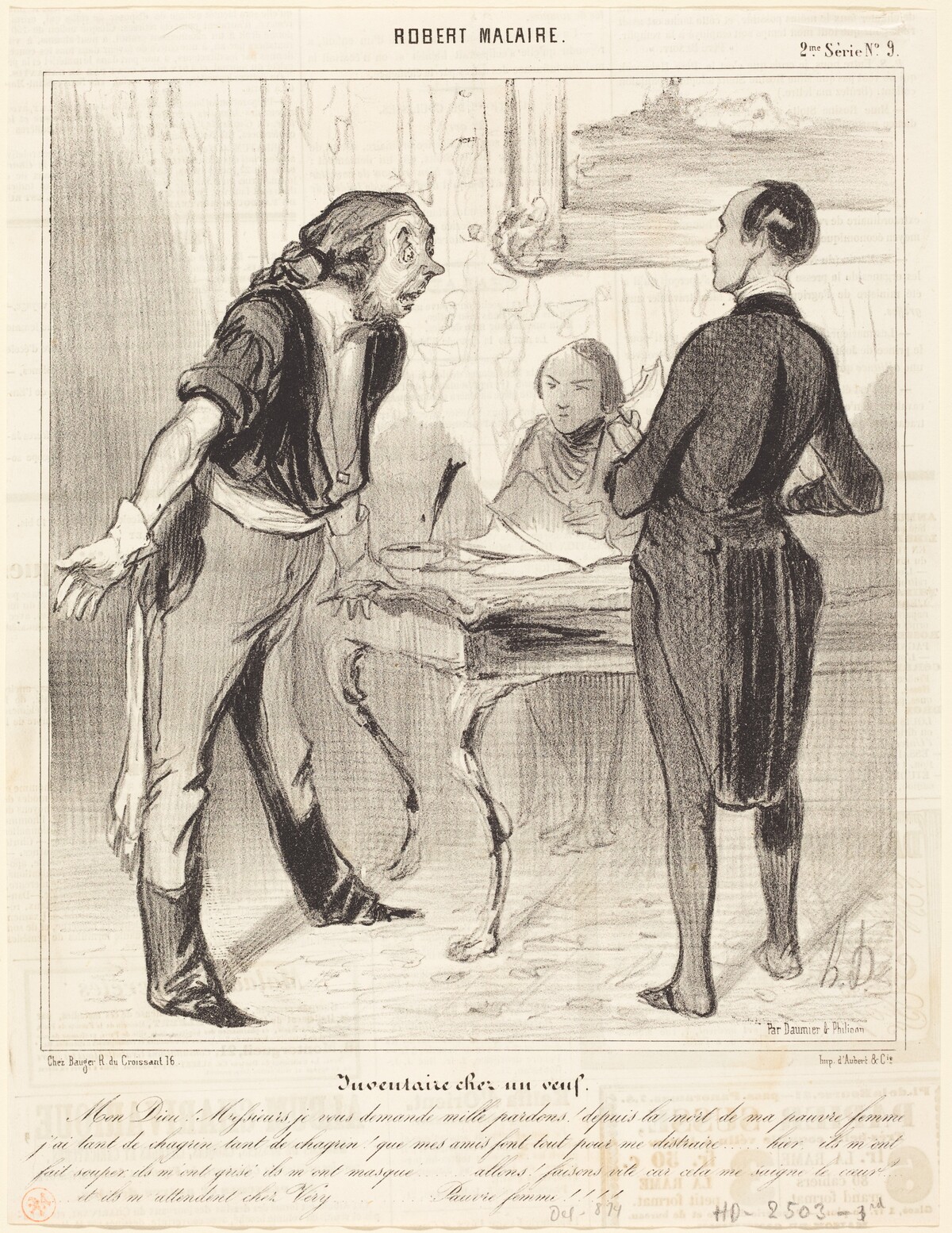 Inventaire chez un veuf by Honoré Daumier