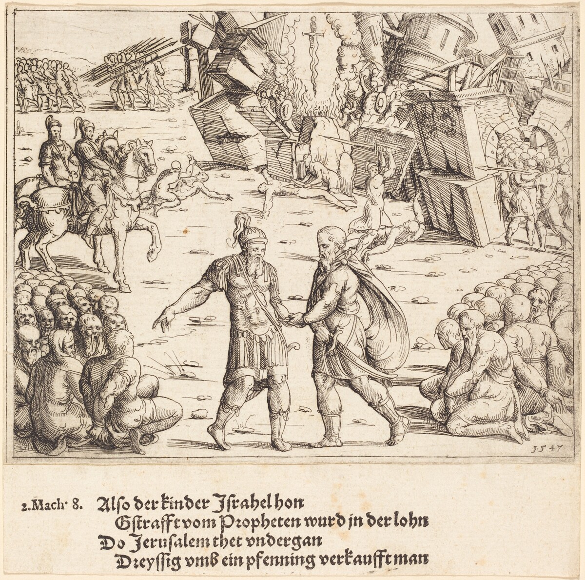 The Victory of Judas Maccabeus Over Niccanor by Augustin Hirschvogel