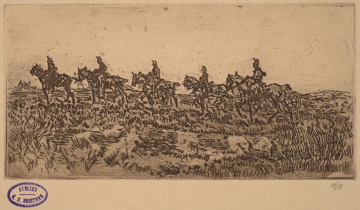 Hussars Riding Single File by George Hendrik Breitner
