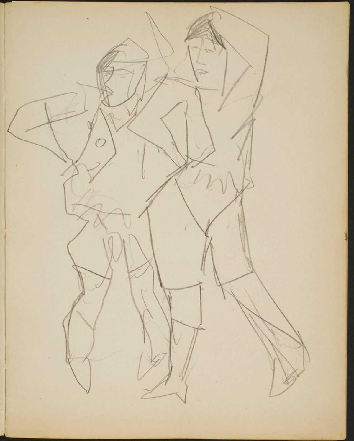 zwei posierende Figuren (Two Posing Figures) [p. 5] by Max Beckmann