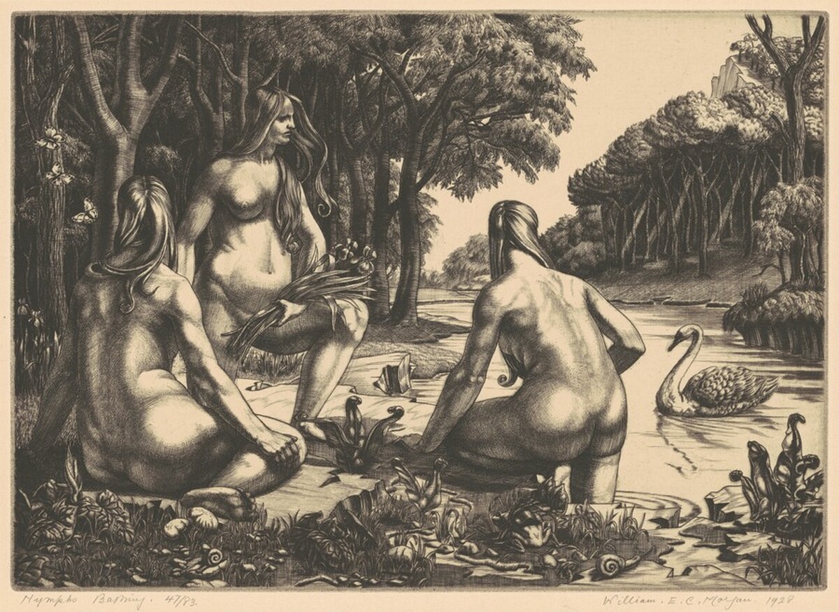 Nymphs Bathing by William Evan Charles Morgan