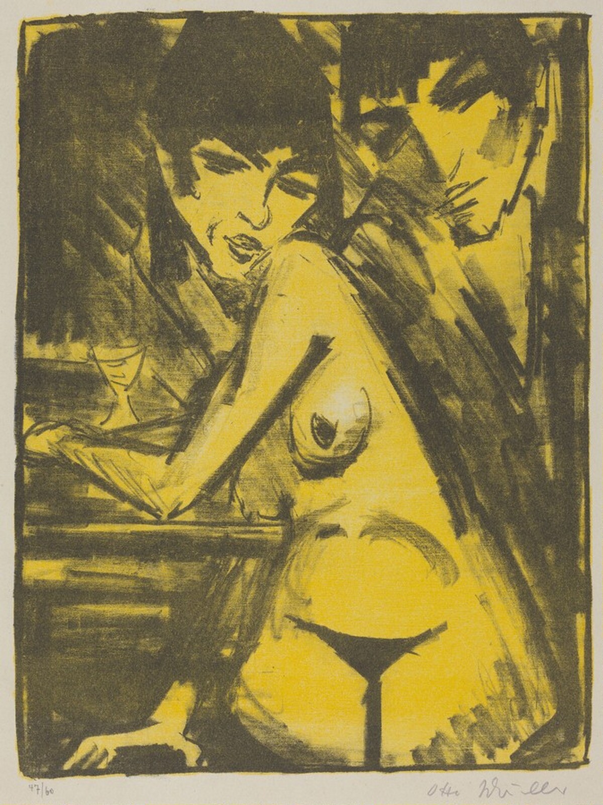 Couple at a Table (Paar am Tisch) by Otto Mueller