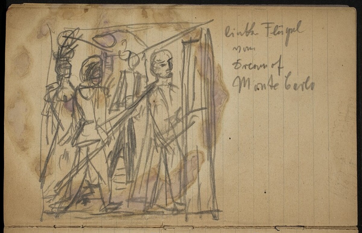 Linker Flügel von Dream of Monte Carlo (Left leaf of Dream of Monte Carlo) [p. 10] by Max Beckmann