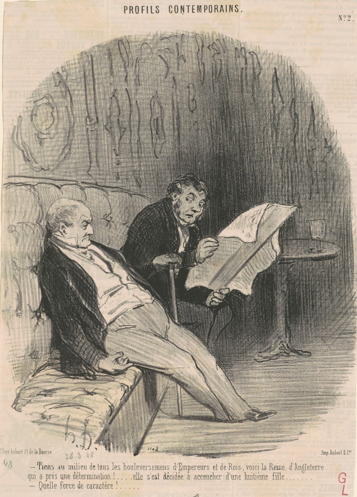 Tiens au milieu de ...bouleversemens ... by Honoré Daumier