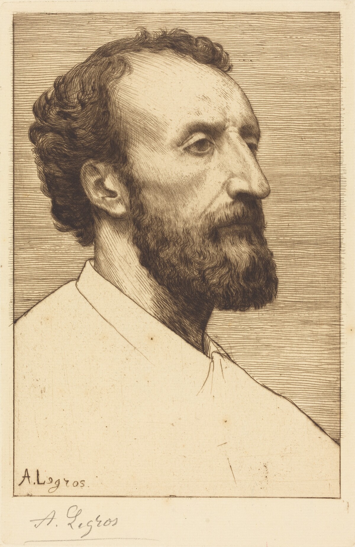Jules Dalou, 2nd plate by Alphonse Legros