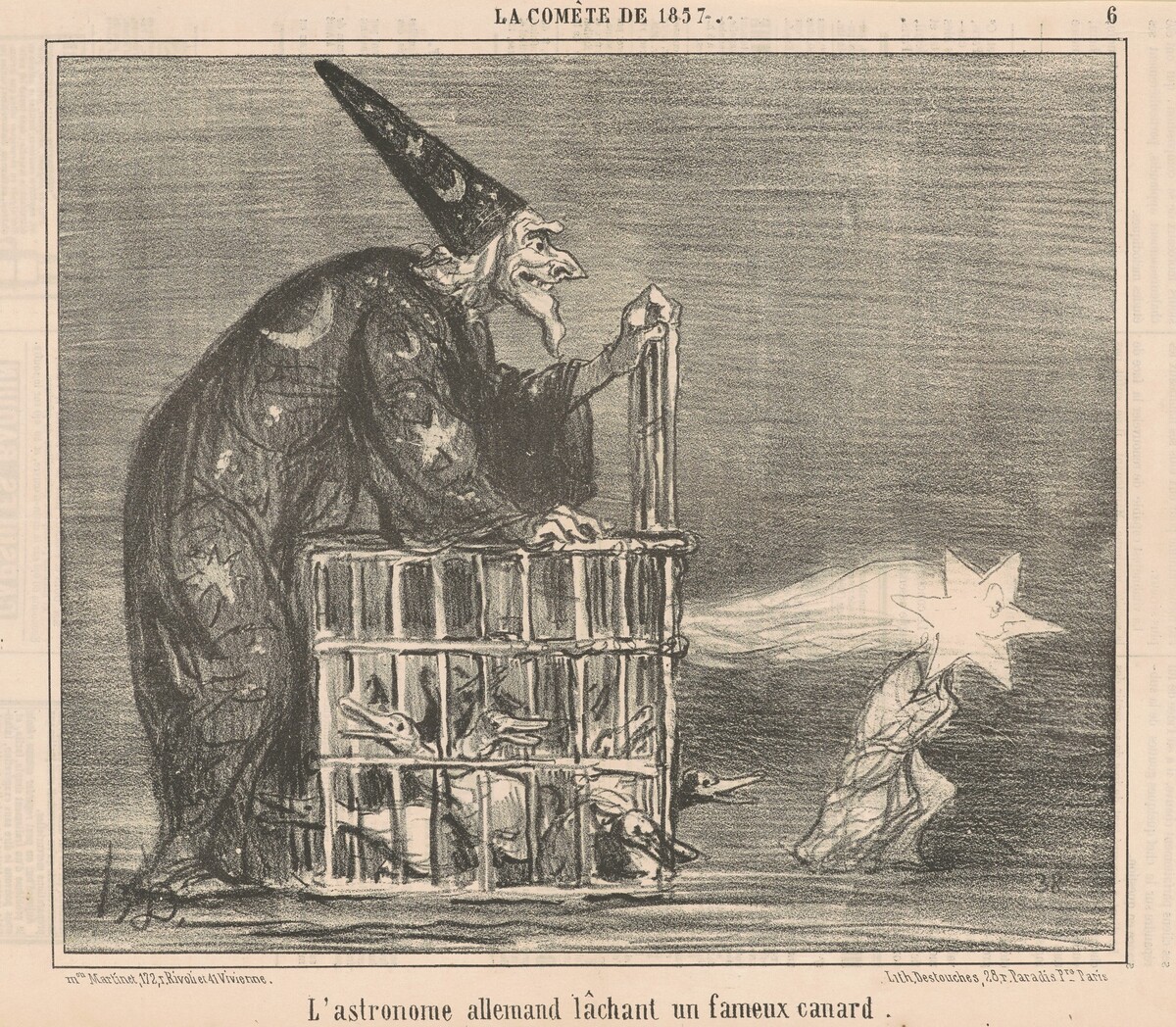 L'astronome allemand lachant un ... Canard by Honoré Daumier