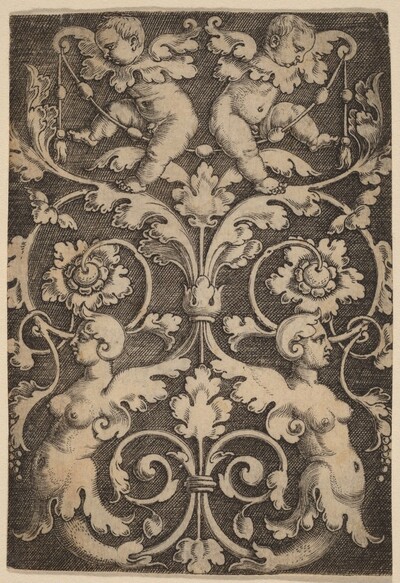 Upright Ornament with Two Sirens