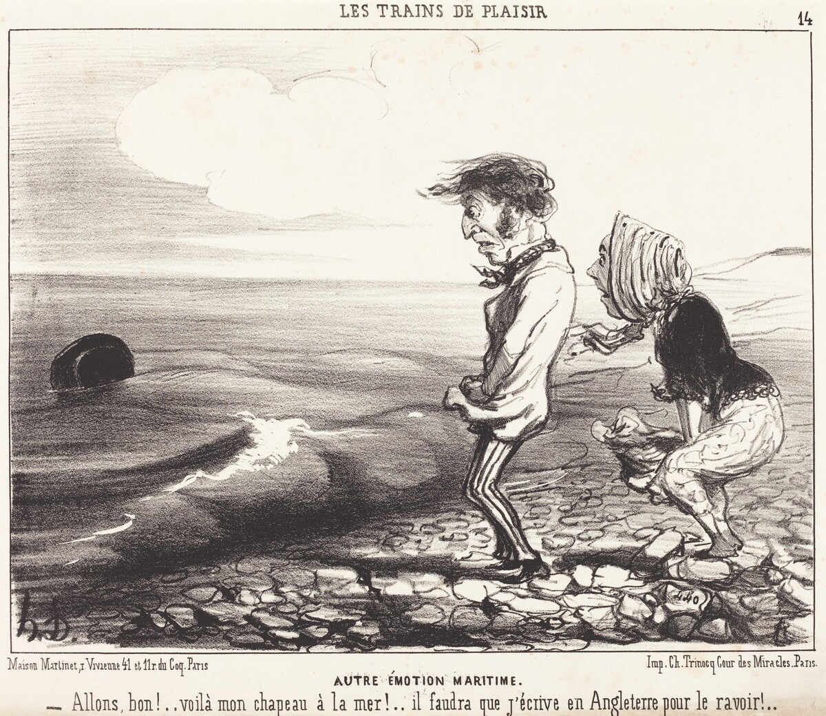 Autre émotion maritime by Honoré Daumier